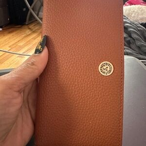 Anne Klein Textured Wallet with Gold Accent